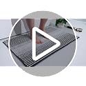 OLANLY Soft Chenille Striped Bathroom Rug 30x20 - Grey, Ultra Absorbent & Quick-Drying
