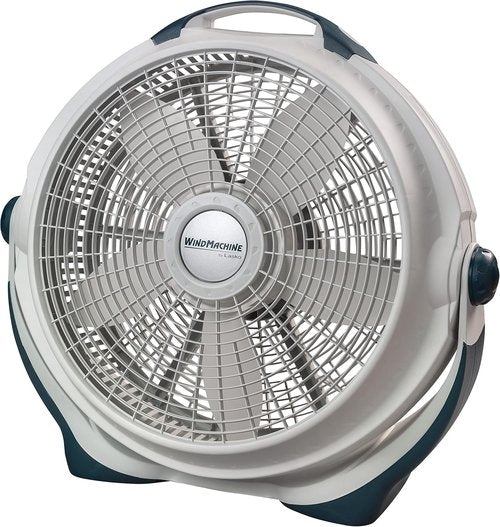 Lasko Wind Machine Fan - Powerful Air Circulator with 3 Speed Settings | 20" Gray Model 3300