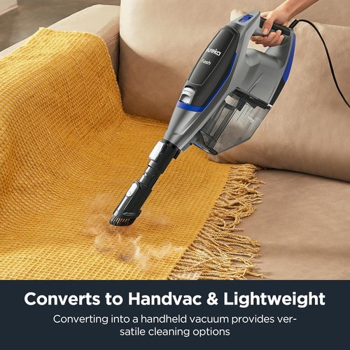 Eureka Corded Stick Vacuum Cleaner - Lightweight Pet Hair Removal with Powerful Suction | Blue, NES520BL