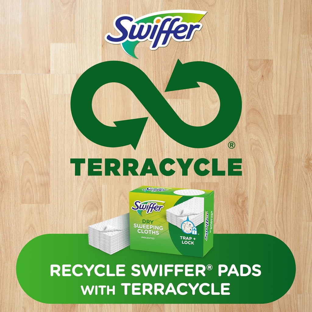 Swiffer Sweep + Mop Dry Pads Refill - Unscented Cleaning Cloths for Home & Kitchen | 52 Count