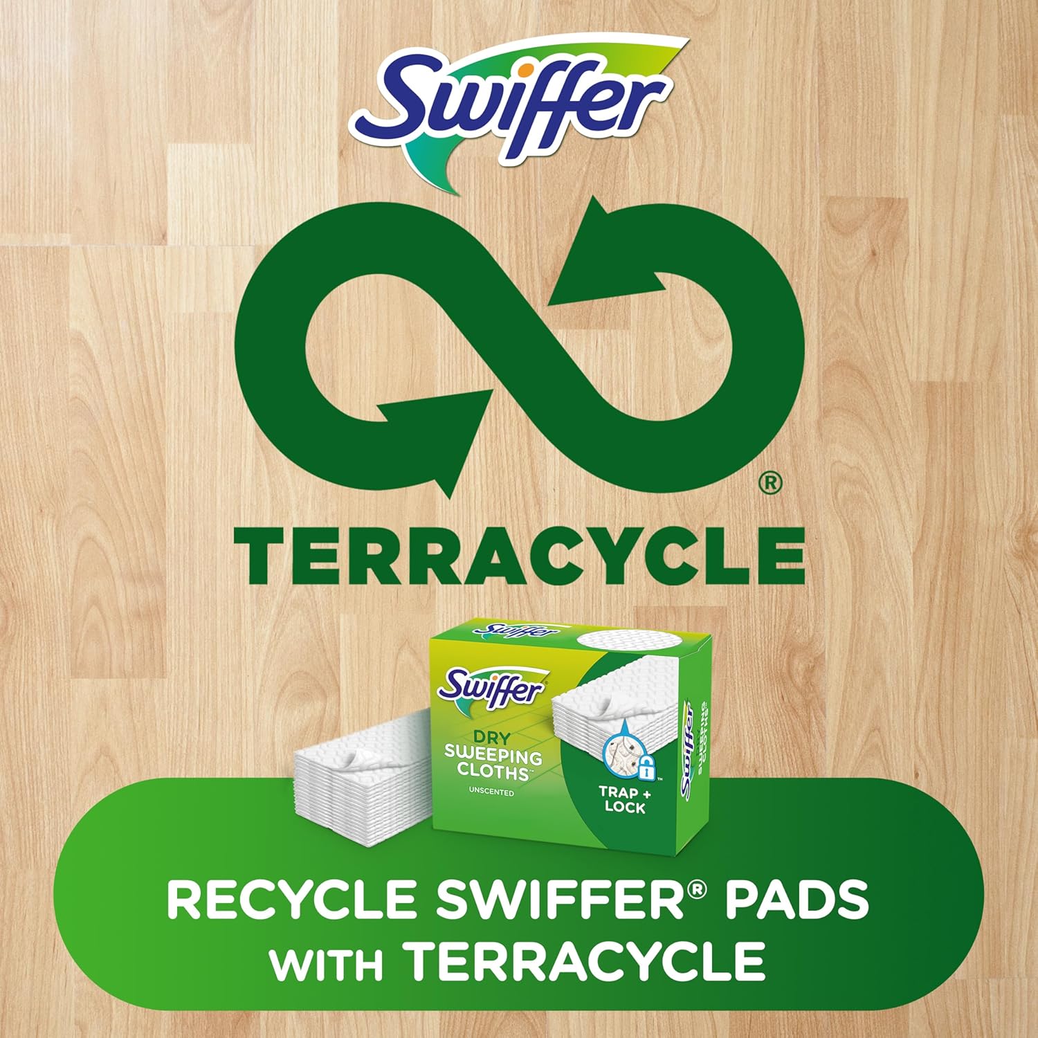 Swiffer Sweep + Mop Dry Pads Refill - Unscented Cleaning Cloths for Home & Kitchen | 52 Count