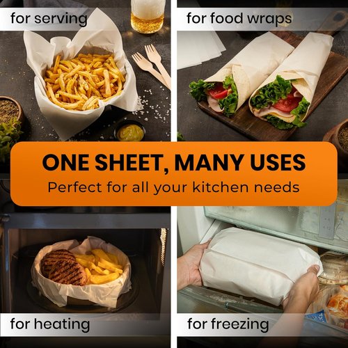 Baker's Signature Parchment Paper Sheets - 220 Heavy-Duty Precut Non-Stick Sheets | 12x16 In