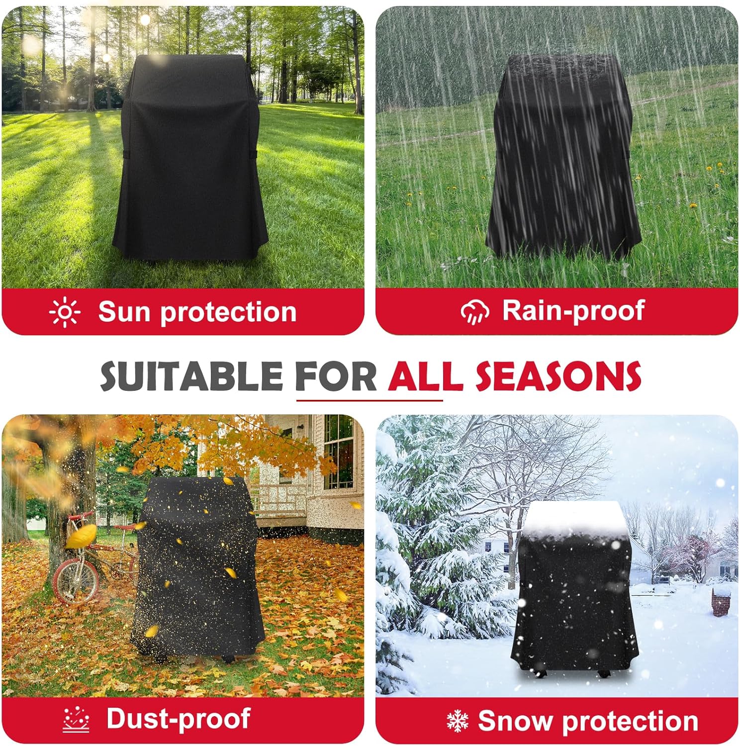 Weber 30-Inch Grill Cover - Heavy Duty 600D Waterproof BBQ Protection | Weather & UV Resistant