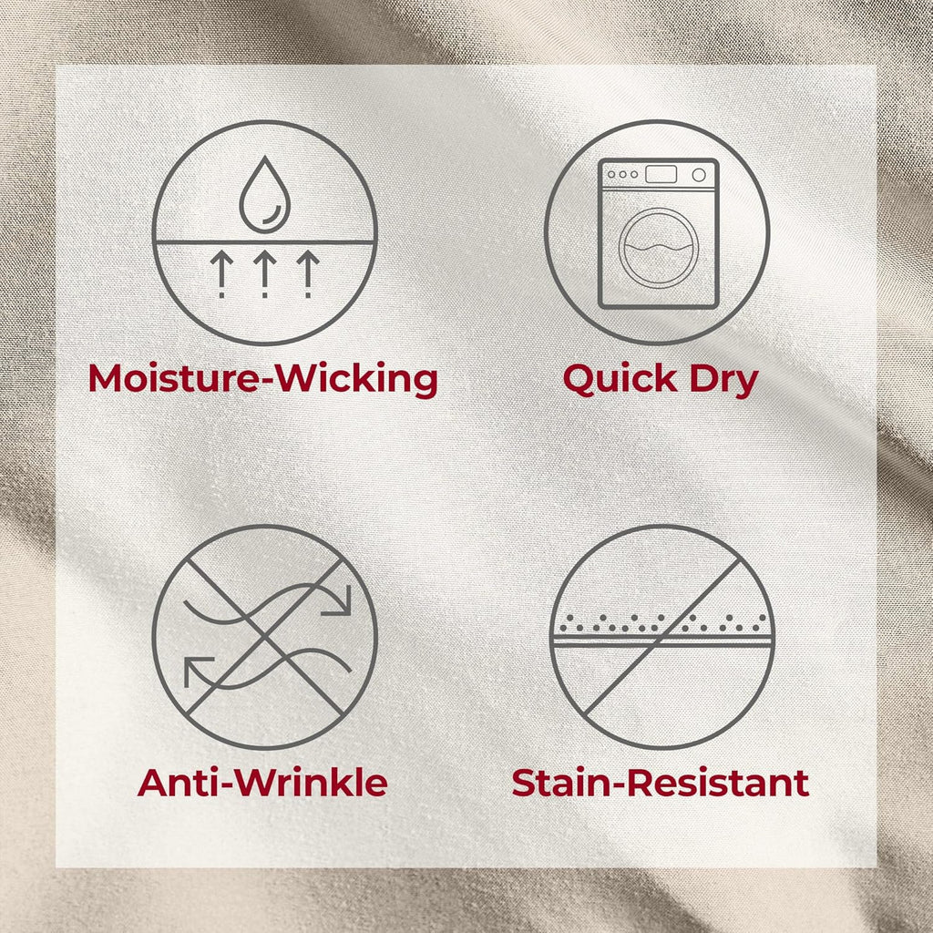 Mellanni Twin Sheets Set - 3 PC Hotel Luxury Bedding | Extra Soft, Cooling, Wrinkle-Resistant (Beige)