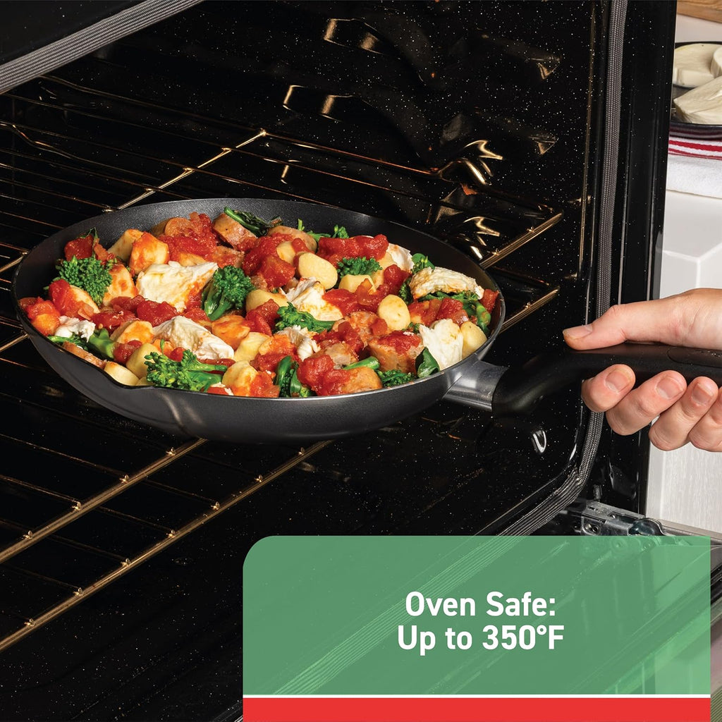T-fal Nonstick Handy Pot - 3 Quart Oven Safe Cookware with Glass Lid | Dishwasher Safe Black