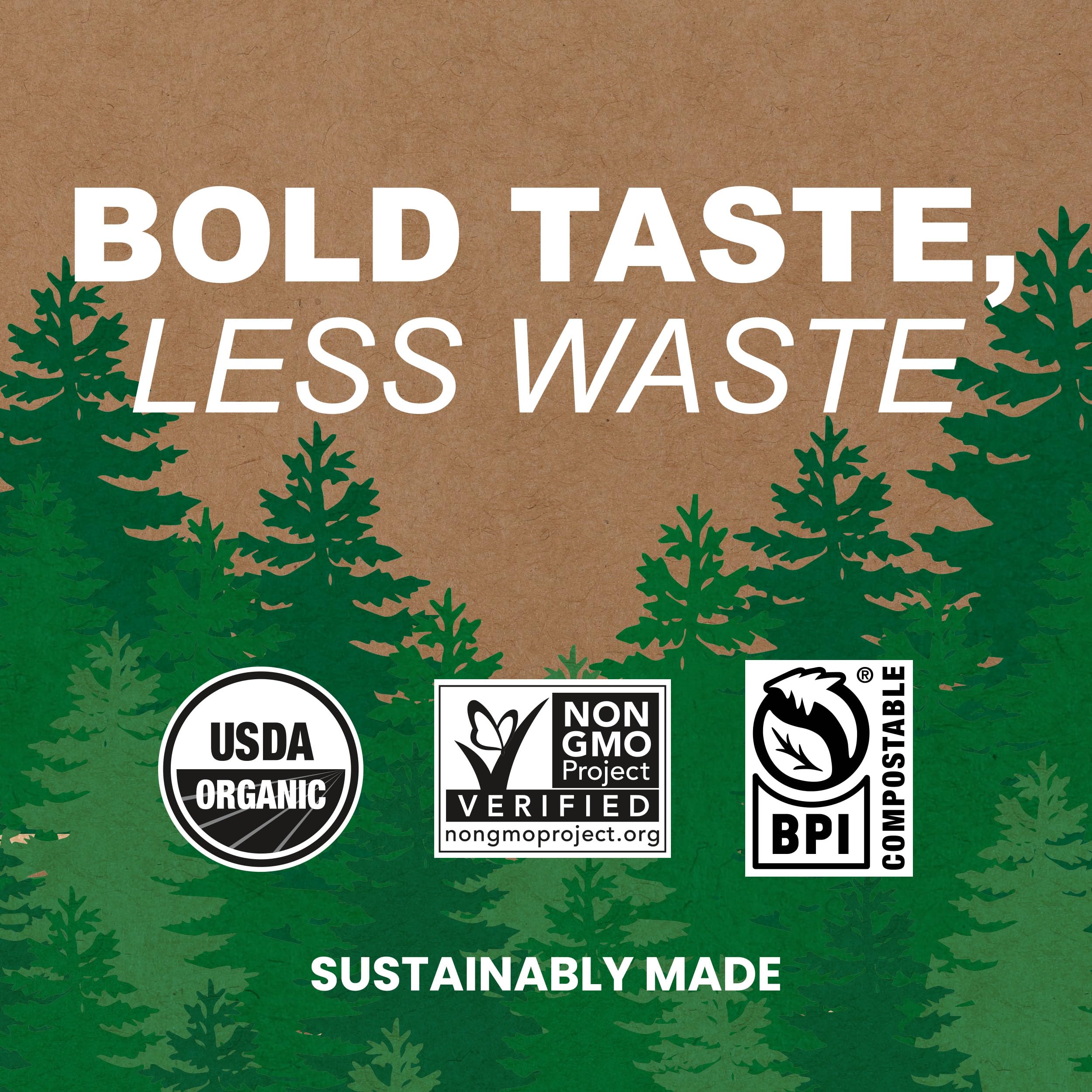 Vermont Coffee Company, Organic Dark Roast Coffee Pods, Single-Serve, Compostable Pods, 10CT, Made in the USA