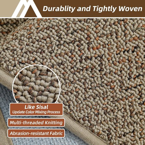 COSY HOMEER Non-Slip Door Mat - Absorbent 17" x 30" Entryway Rug | Washable Taupe Floor Mat