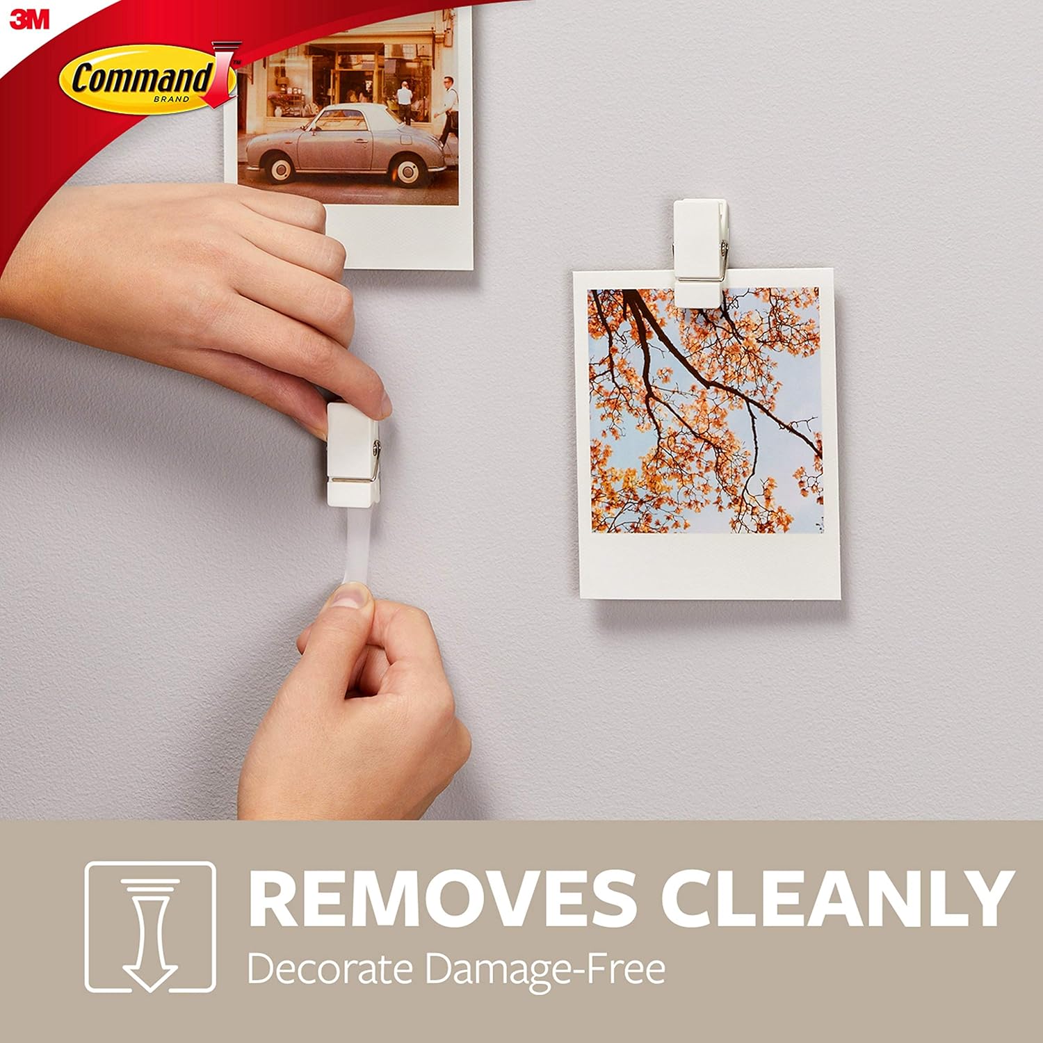 Command Spring Clips - Plastic Quartz Clips for Dorm Décor | 8-Inch Size