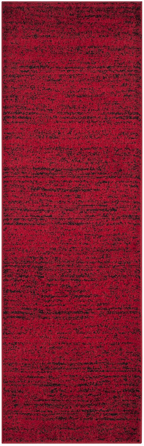 SAFAVIEH Adirondack Collection Runner Rug - 2'6" x 8', Red & Black, Modern Abstract Design, Non-Shedding & Easy Care, Ideal for High Traffic Areas in Living Room, Bedroom (ADR117F)