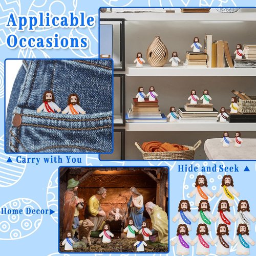 Bamamon Mini Jesus Figurines - 50 Pcs Easter Party Favors | Tiny Christ Toys for Sunday School