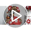 Red Felt Christmas Stockings Bulk 8 Inch with White Trim - 100 Pcs