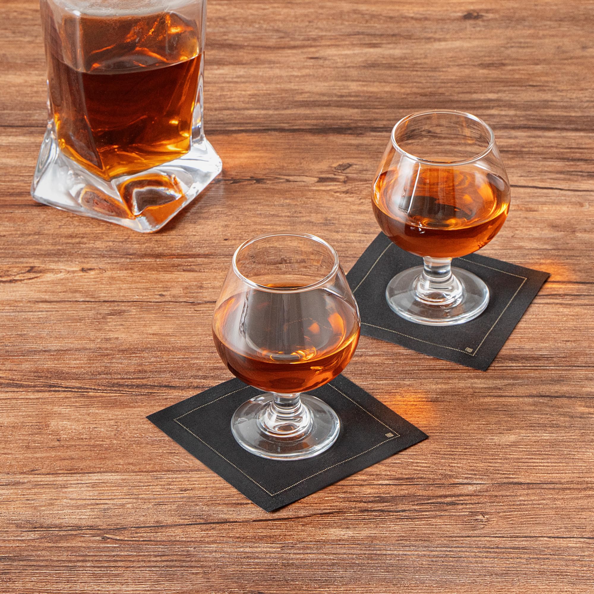 Restaurantware-Vetri 9 Ounce Brandy Snifters, 24 Stemmed Whiskey Glasses - No Lead, Dishwashable, Clear Glass Tumblers For Tasting Bourbon, Cognac, Scotch, Great For Spirit Drinks, Oid Fashioned