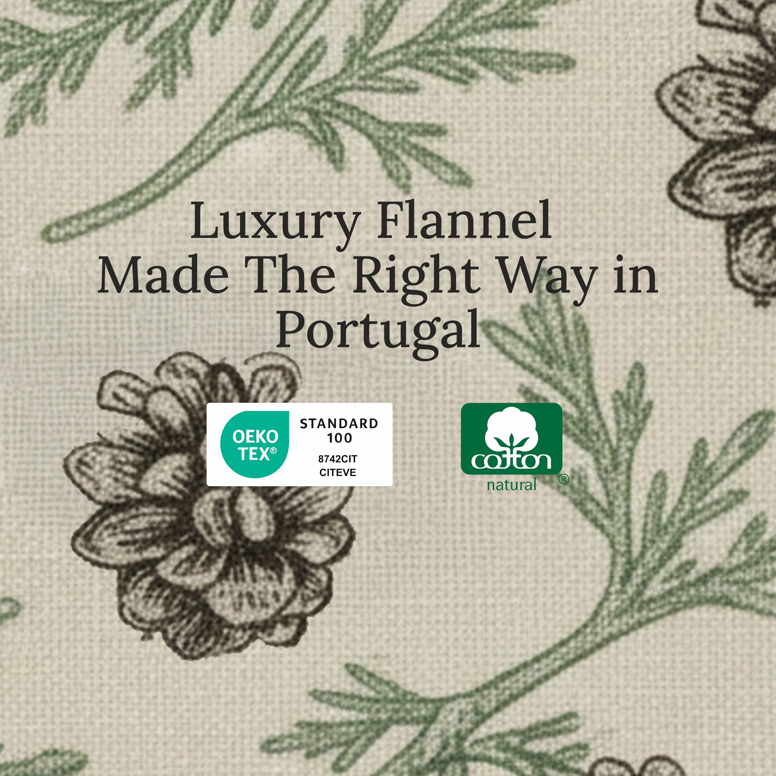 California Design Den Flannel Sheets Queen Size Bed Set - Made in Portugal 100% Cotton, Thick, Velvet Soft 4-Piece Queen Size Sheet Set, Triple-Brushed with Extra Deep Pockets - Woodland Motif