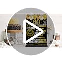 60th Birthday Acrylic Table Sign - Black Gold Vintage Design