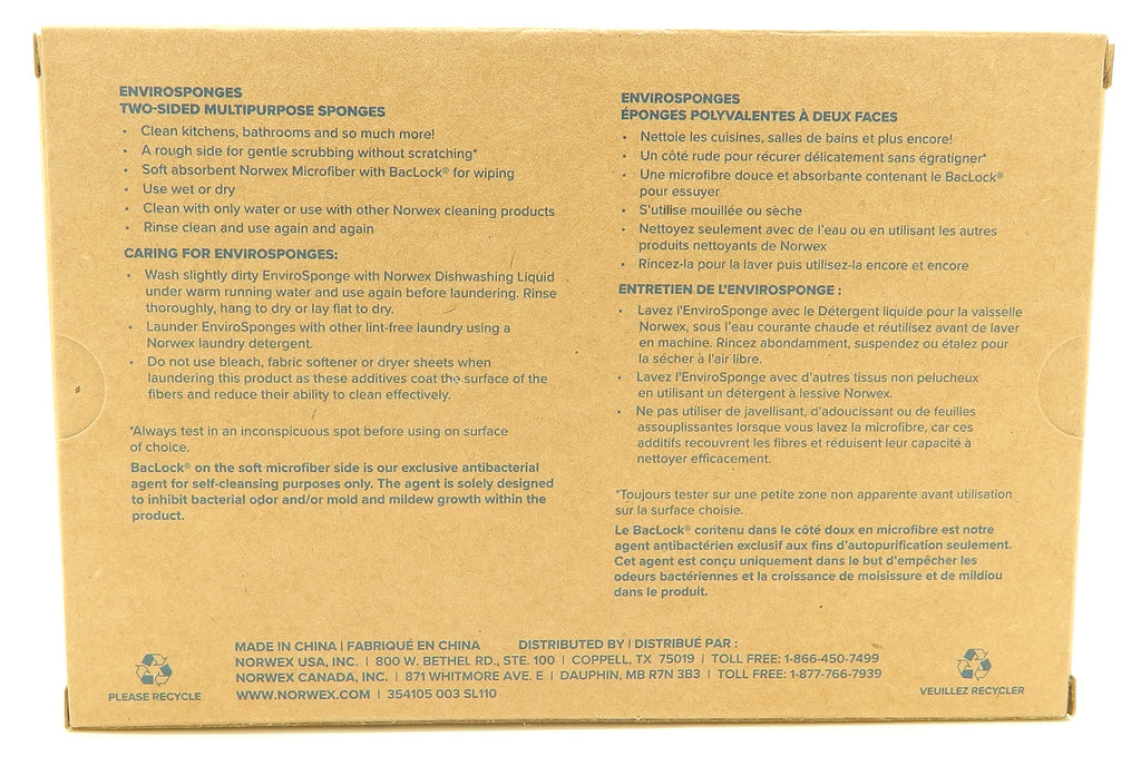 Norwex EnviroSponges Contains BacLock (pack of 2)
