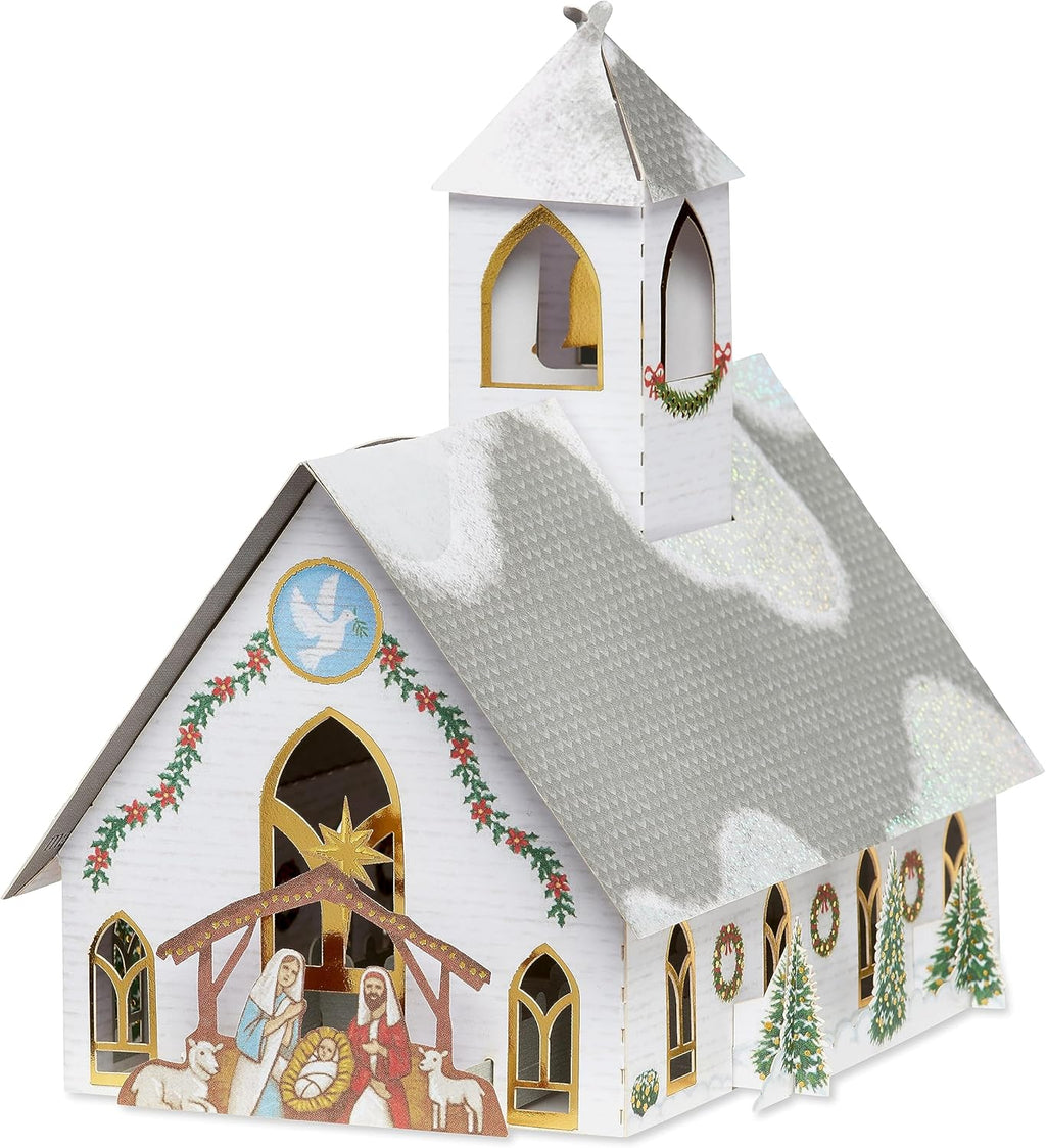 American Greetings Christmas Decoration - Magic Moments Church Design for Holiday Cheer