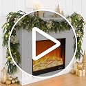 Green 9FT Christmas Prelit Norfolk Pine Garland with Lights & Decorations