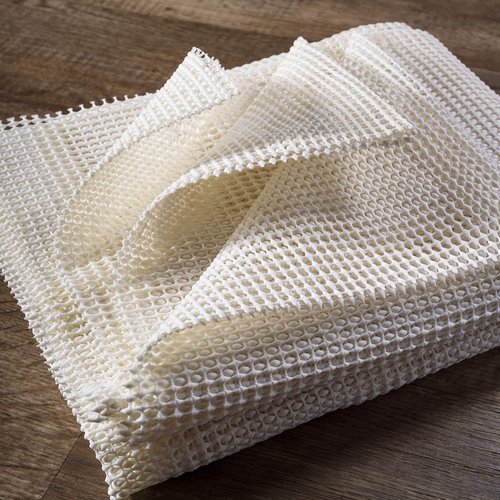 JONATHAN Y PAD200A-15 Ultra Stop 12 ft. x 15 ft. Rug Pad, Solid, Casual, Latex Free, PVC-Coated Polyester, .25" Thick, for Tile and Hard-Surface Floors, Cream