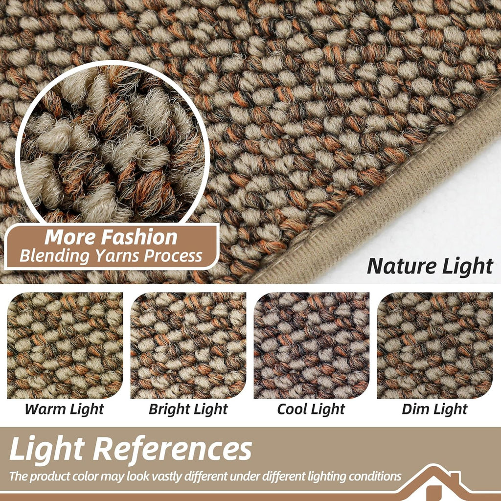 BEQHAUSE Dirt Trapper Door Mat - Non-Slip, Washable Entrance Mat | 20" x 32", Beige, Dirt Resistant & Absorbent