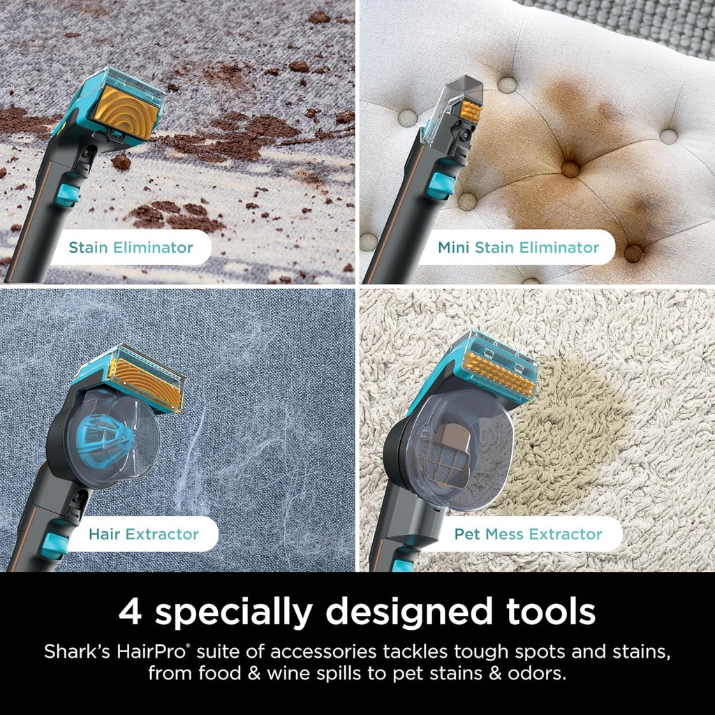 Shark StainStriker HairPro Portable Carpet Cleaner - Self-Cleaning with Pet Tools & Solutions | Copper, 4 Cleaning Tools