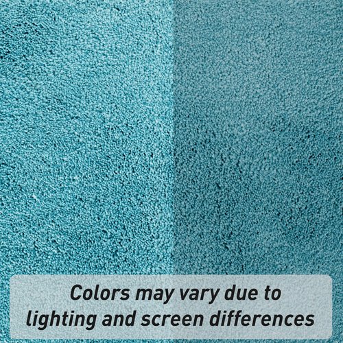 CHEZARTEMIS Luxury Quick Dry Non-Slip Bathroom Rugs【17'' x 24'' Blue】 Highly Absorbent Washable and Ultra Soft, Extra Thick Fluffy Bath Mats for Shower/Kitchen/Bathtub Floor