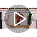 Large Christmas Stockings Set with Leather Name Tags - 18 Inch, Red Green White