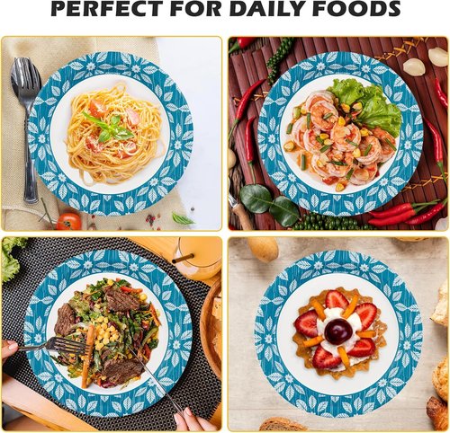 JOLLY CHEF Heavy-Duty Disposable Paper Plates - 10 Inch, 140 Pack, Soak Proof & Cut Proof