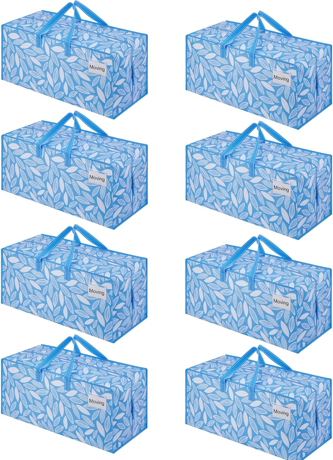 VENO Heavy Duty Moving Bags - 8 Pack Extra Large with Backpack Straps & Zippers for College Dorm Essentials