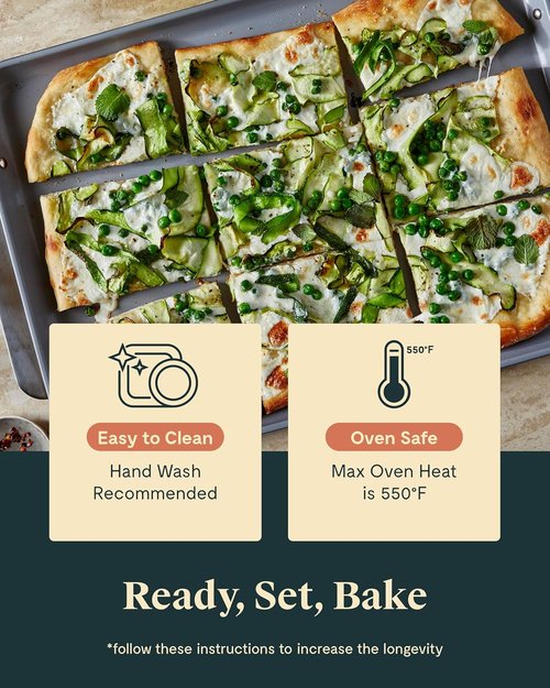 Caraway Nonstick Ceramic Bakeware Set - 5 Pieces of Assorted Baking Pans & Sheets | Non-Toxic, Navy