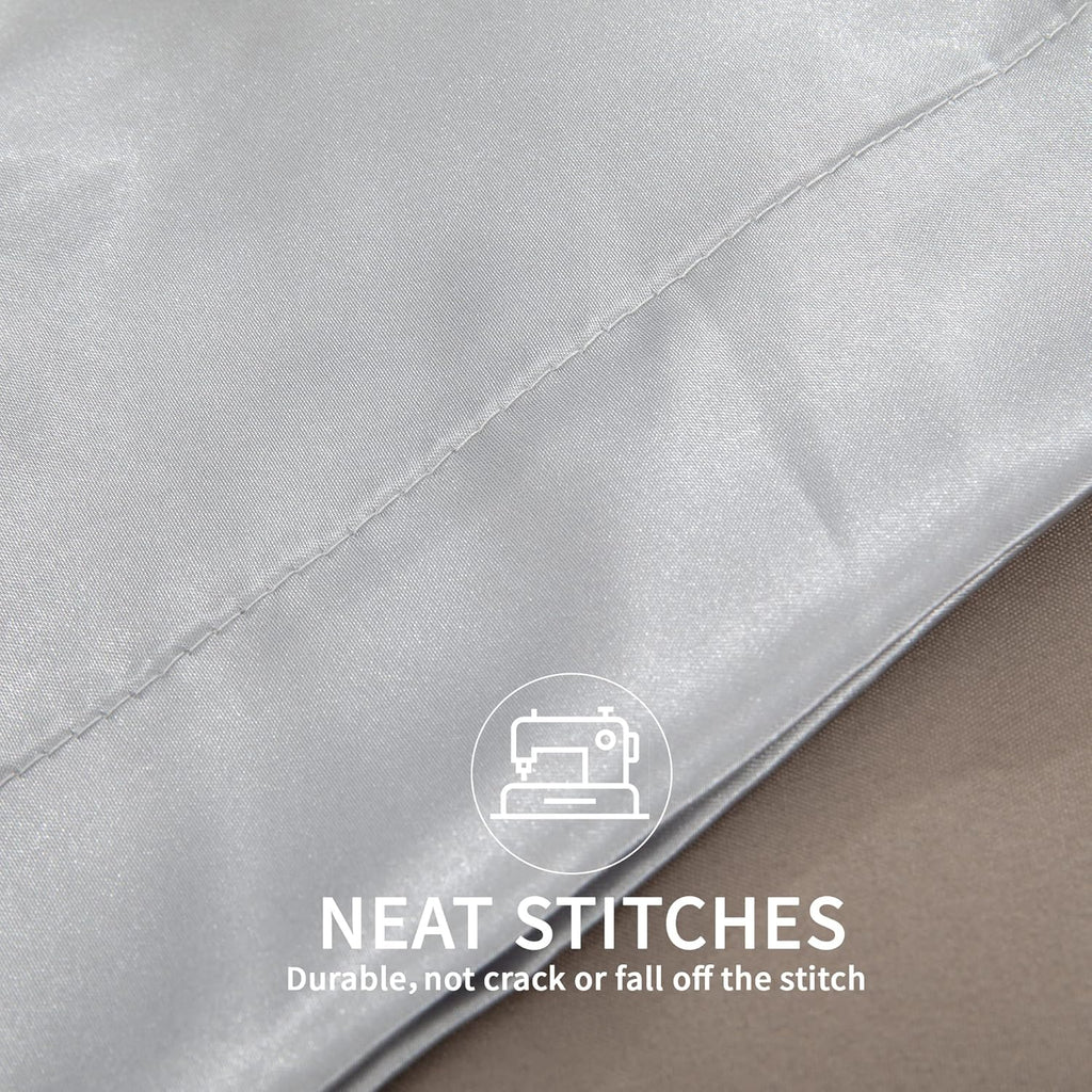 Skiennix Satin Pillowcases - Super Soft Silky Set of 2 for Hair & Skin | Standard 20x26 inches, Silver Grey