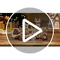 Wooden Reindeer Christmas Decor Set - Farmhouse Rustic Holiday Accent, 6 Pieces