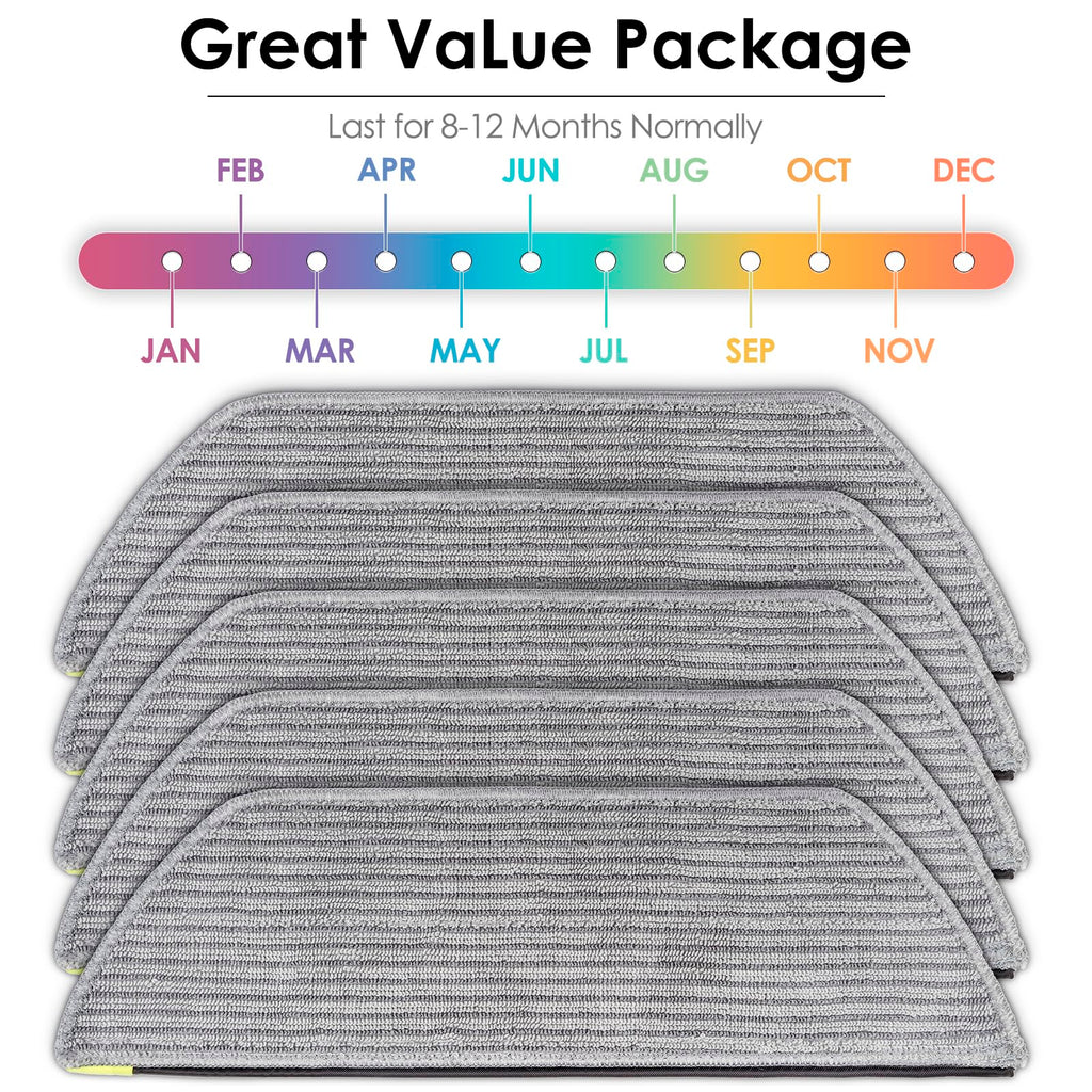 (5 Pack) Replacement Mop Pads for Shark AV2800ZE, RV2820YE, RV2820ZE, AV2820S, AV2820AE, RV2800AE, RV2800S, RV2800YE, RV2800ZEUS, AV2810ZE, AV2810YS, RV2810YS, UR2850YS, UR2850YEUS, UR2860YS