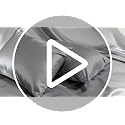 Cooling Satin Pillowcase for Hot Sleepers, Silver Gray - Standard Size