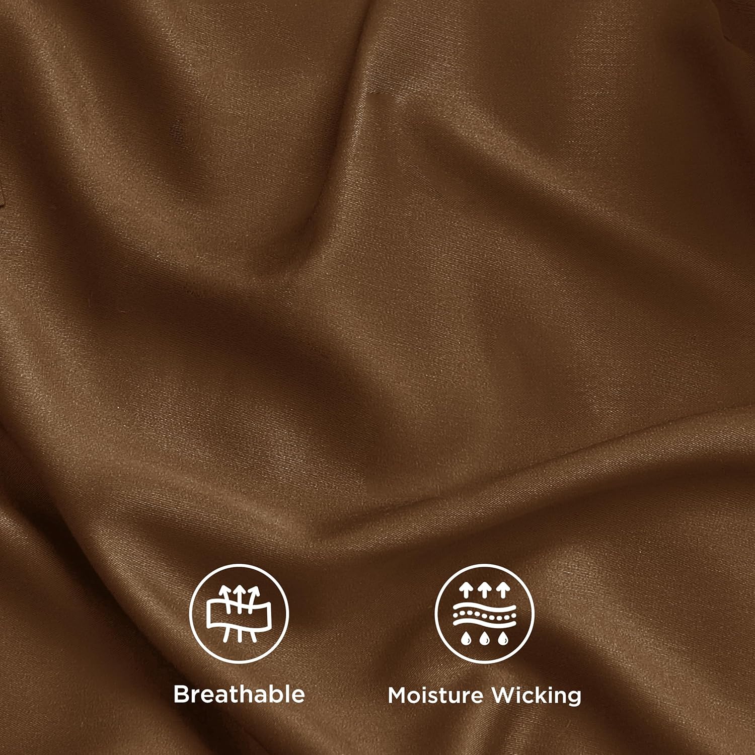 Bedsure Cooling California King Sheet Set - Breathable Rayon from Bamboo, Soft & Silky, Deep Pocket Up to 16 Inches, Brown