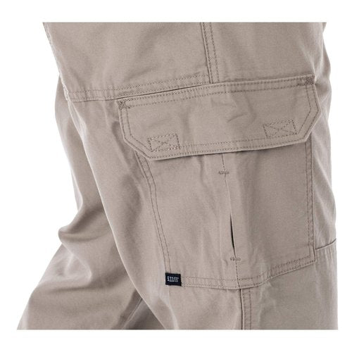 5.11 Tactical Men's Active Work Pants, Superior Fit, Double Reinforced, 100% Cotton, Tundra, 28W x 32L, Style 74251