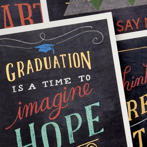 Hallmark Graduation Card Assortment (16 Cards with Envelopes) Inspirational Quotes