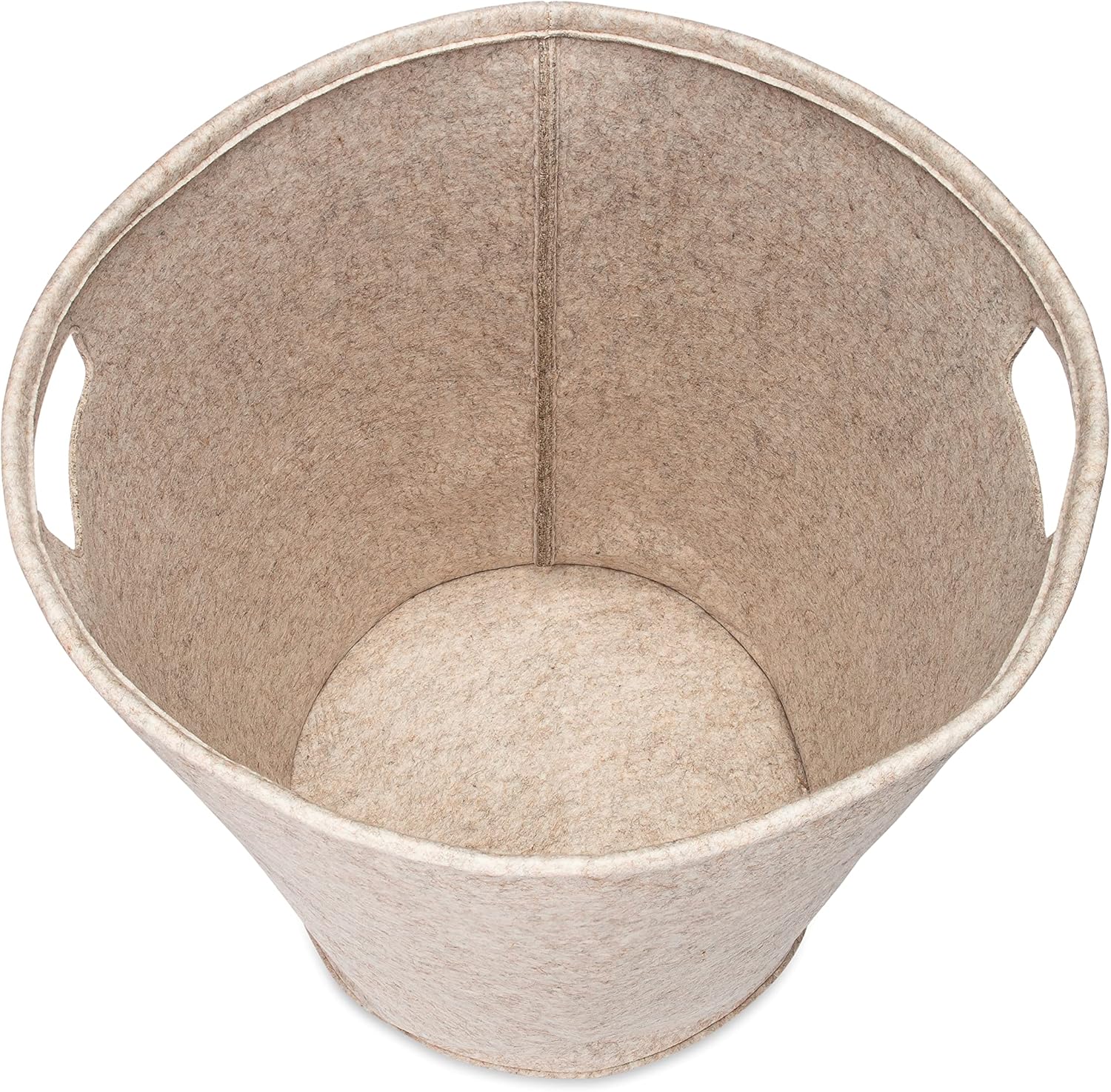 Parker Baby Nursery Laundry Hamper - Large Oatmeal Felt Storage Basket for Baby Essentials