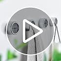 Philbinden 3-Piece Adhesive Towel Hooks - Chrome Round Dish Towel Holder