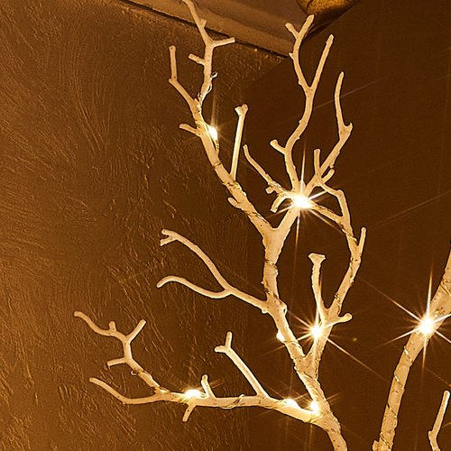 Hairui Lighted White Twig Tree with Fairy Lights 4FT 150 LED Lights for Christmas Home Holiday Decoration Indoor Outdoor Use