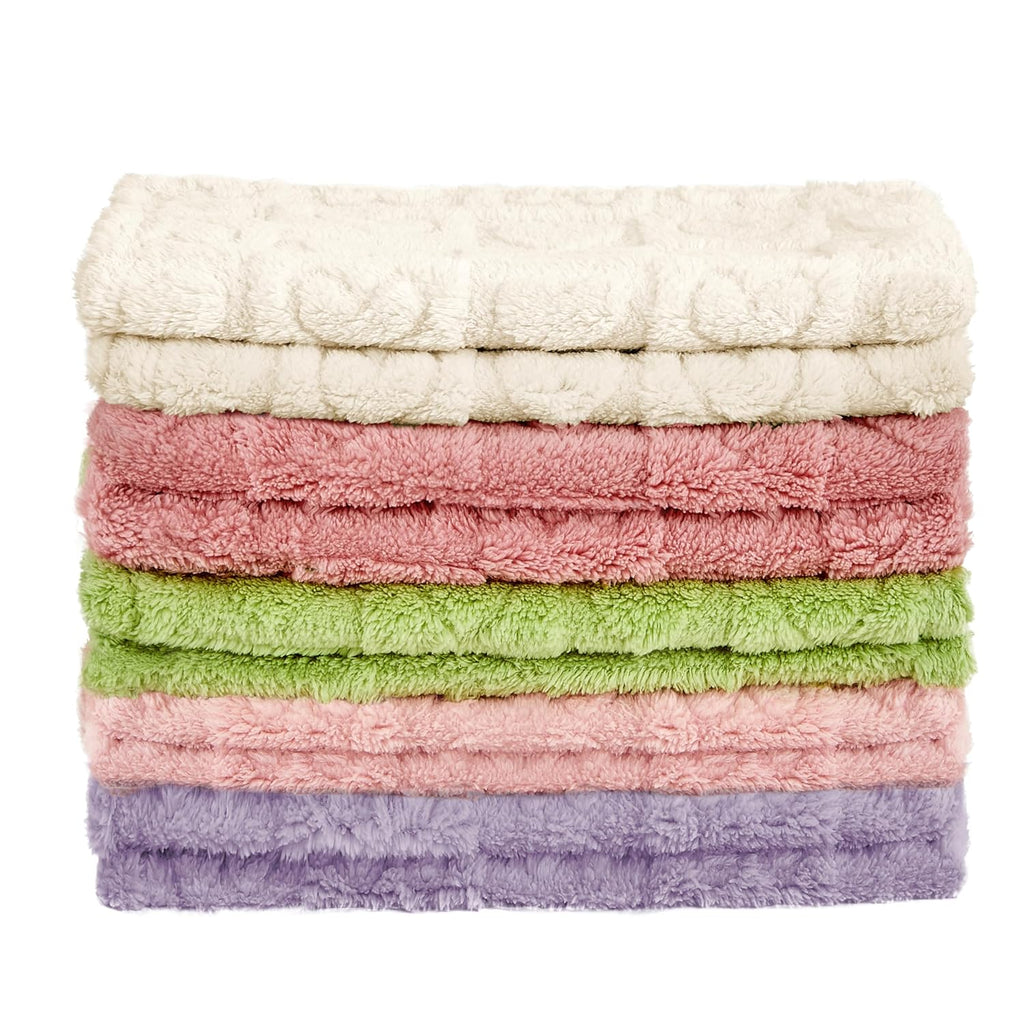 Yurhap Fleece Baby Blanket - Ultra Soft Heart Checkered Design | Cozy 30”x40” Crib & Stroller Blanket (Cream)