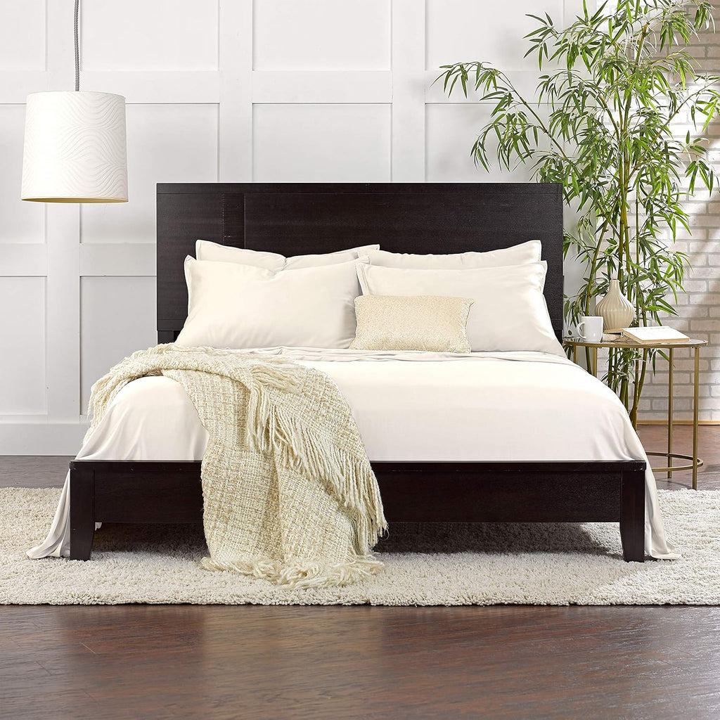 Pure Bamboo Queen Sheets - Luxuriously Soft 100% Organic Viscose Bed Sheet Set | Cooling & Durable (Ivory)