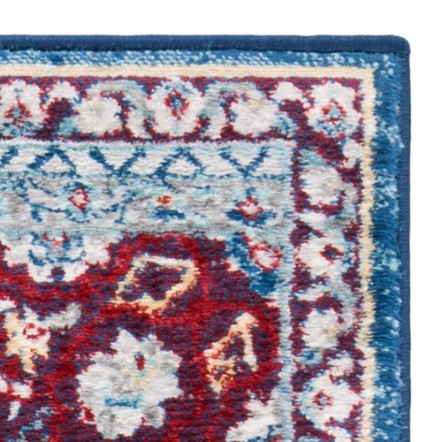 SAFAVIEH Brentwood Collection Area Rug - 6' x 9', Navy & Burgundy, Medallion Distressed Design, Non-Shedding & Easy Care, Ideal for High Traffic Areas in Living Room, Bedroom (BNT867P)