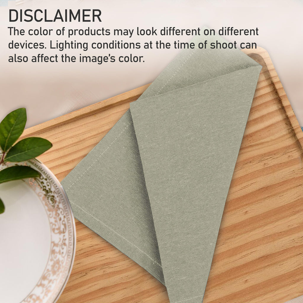 Ruvanti Cloth Napkins Set of 12, 18x18 Reusable Napkins Cloth Washable, Soft & Durable Table Napkin, Poly Cotton Fabric Dinner Napkins for Parties, Christmas, Thanksgiving, Weddings - Olive Branch