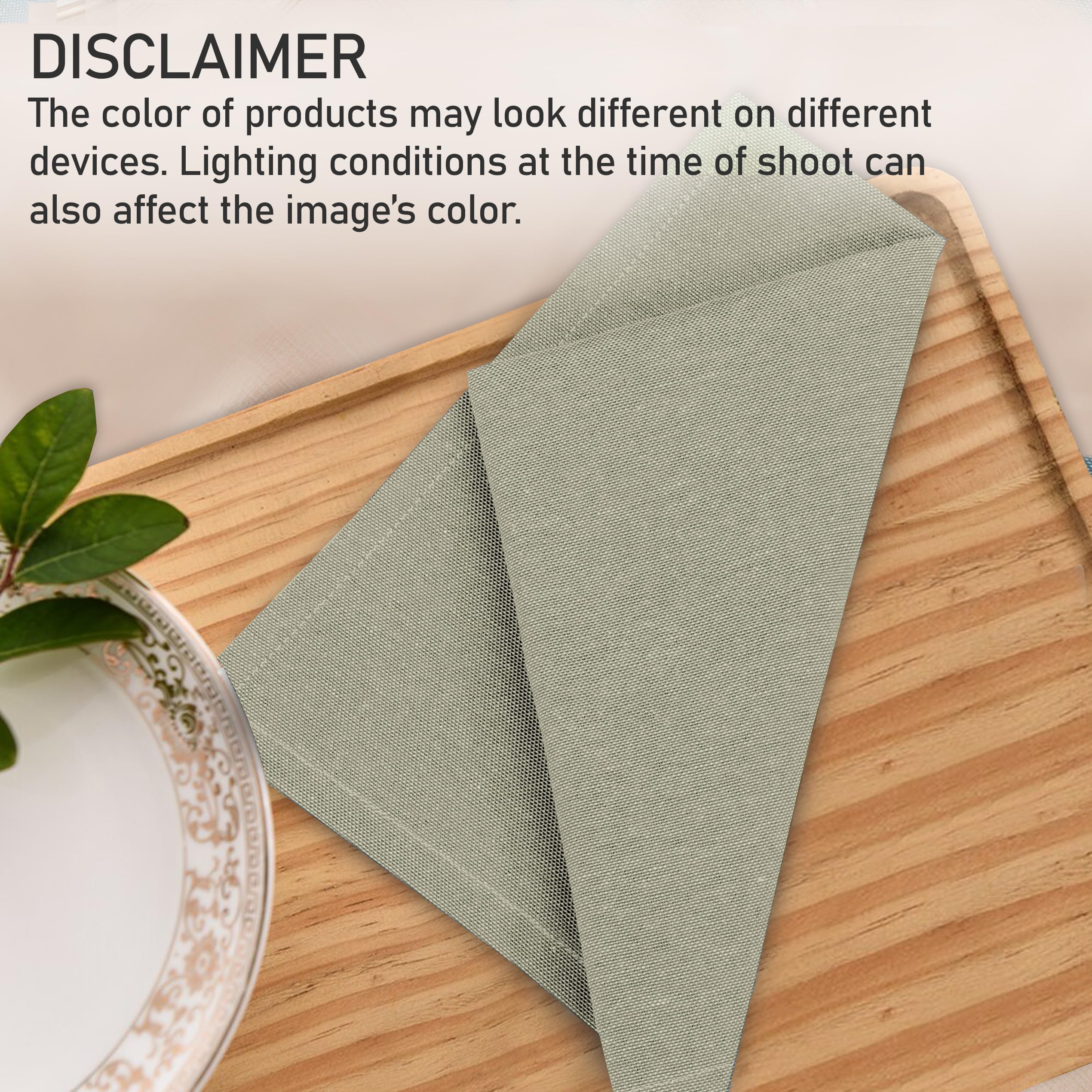 Ruvanti Cloth Napkins Set of 12, 18x18 Reusable Napkins Cloth Washable, Soft & Durable Table Napkin, Poly Cotton Fabric Dinner Napkins for Parties, Christmas, Thanksgiving, Weddings - Olive Branch