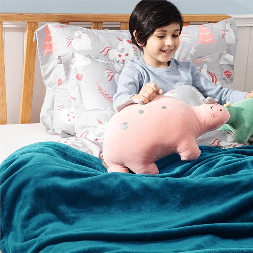 Bedsure GentleSoft Fleece Blanket - Cozy Small Throw for Kids | Teal Blue, 43x55 Inches