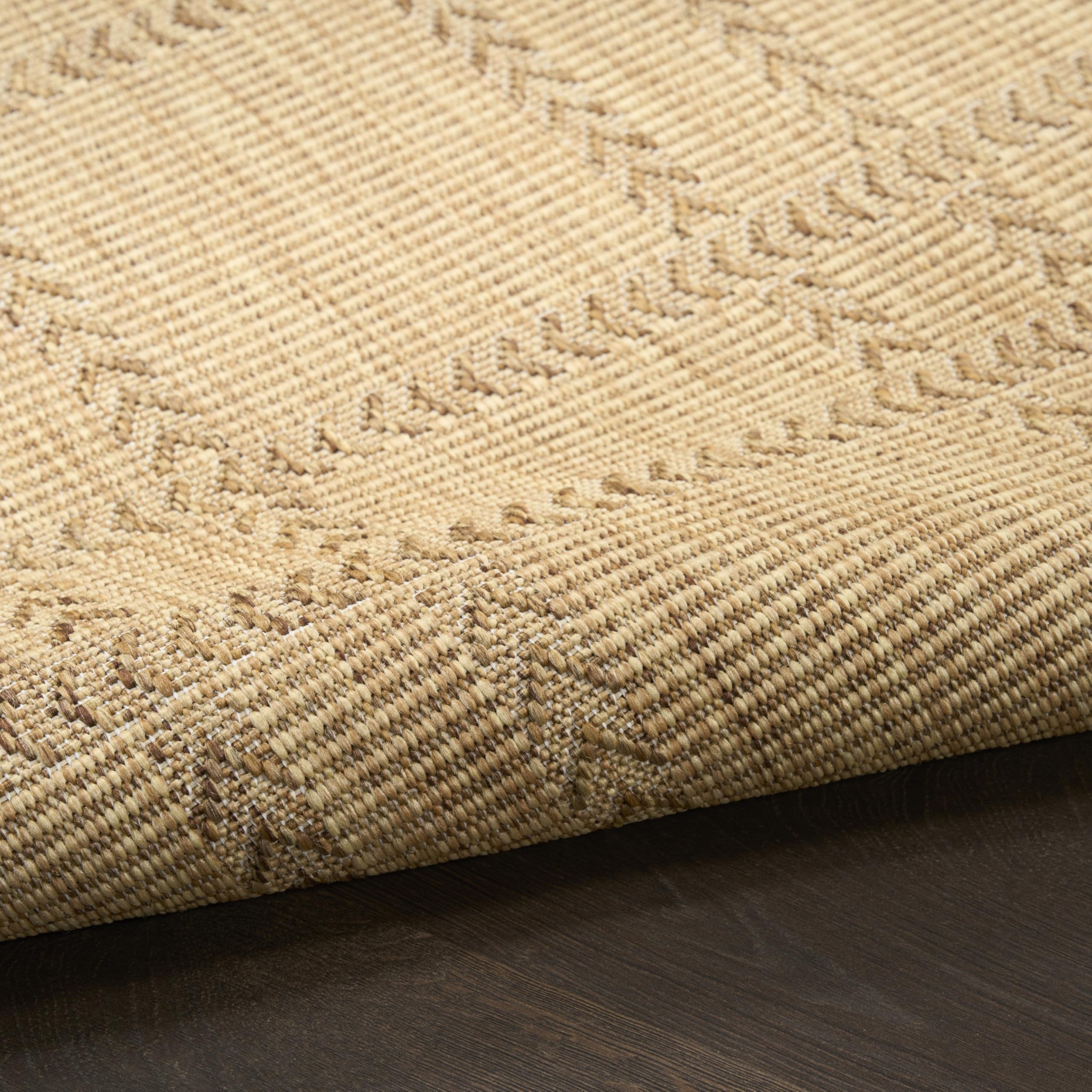 Nourison Home Horizon Indoor/Outdoor Natural 4' x 6' Area Rug - Easy Clean, Non Shedding, Bed Room, Living Room, Dining Room, Kitchen (4' x 6')