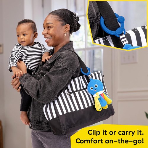 Baby Einstein Take Along Opus Octopus Soother - Portable Musical Toy with Stroller Clip & 20 Melodies for Newborns