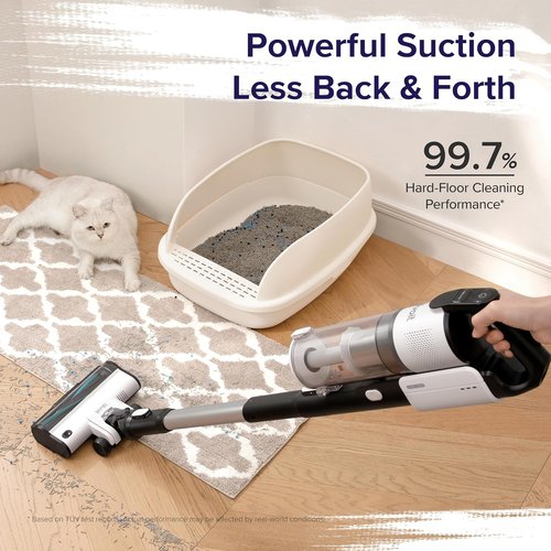 LEVOIT Cordless Vacuum Cleaner - Powerful Suction & Tangle-Resistant Design | 50-Minute Runtime, Lightweight & Versatile for Carpet & Hard Floors
