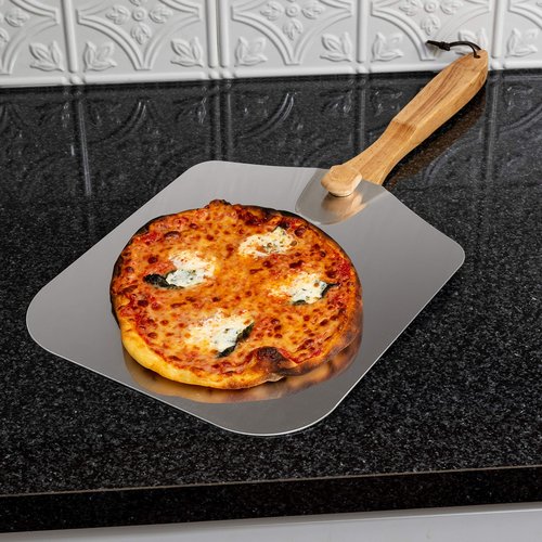 Honey-Can-Do 16" Round Pizza Stone + 12" x 14" Foldable Pizza Peel