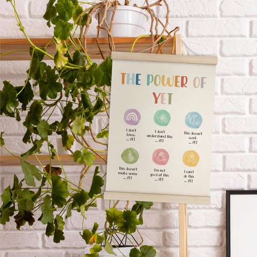 HRQKO Growth Mindset Poster Hanger Frame - Inspiring Mental Health Wall Art | 12x16 Inch Decor for Therapy Offices